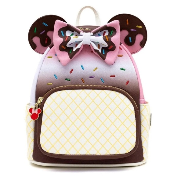 Loungefly Handbags - Loungefly Disney Minnie Mouse Neapolitan Ice Cream Backpack NWT